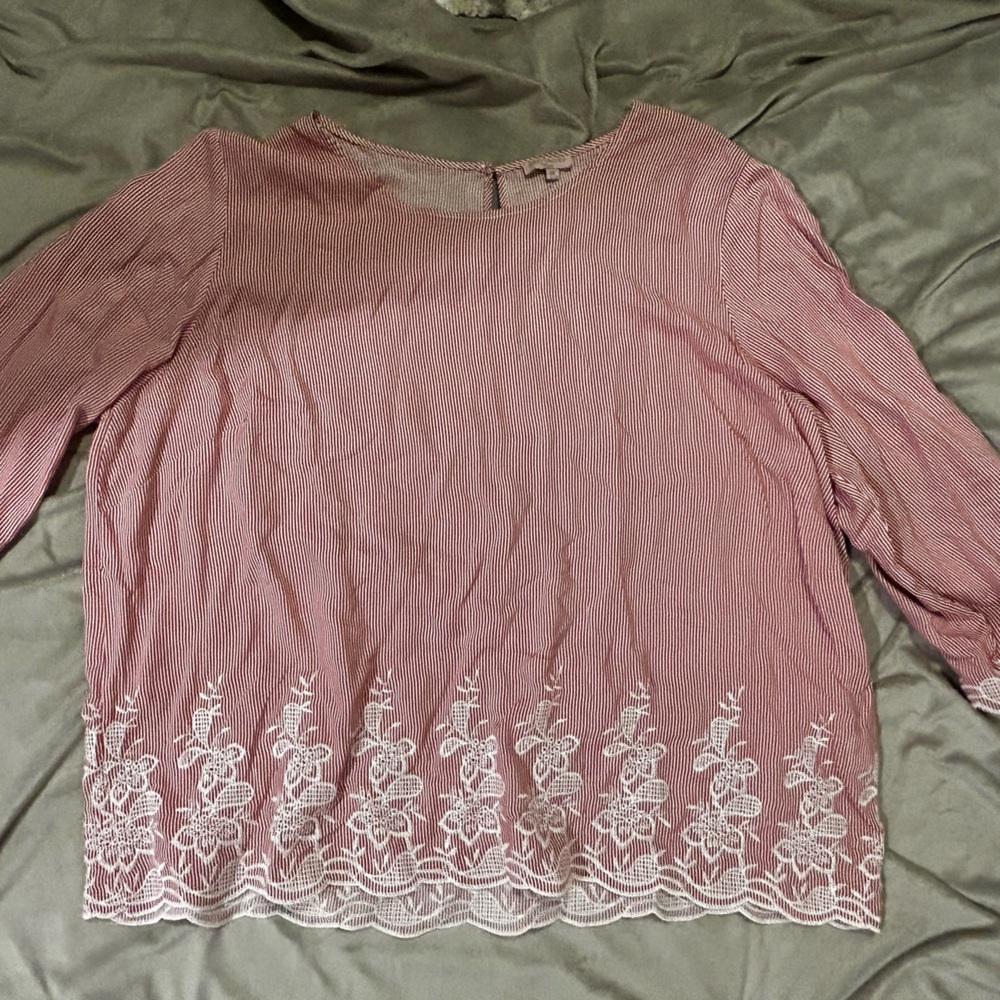 Saint tropez red and whites women’s top in 1X